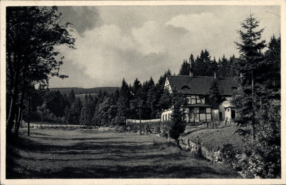 Ak Neudorf Sehmatal im Erzgebirge, Deutsche Jugendherberge an der Vierenstraße