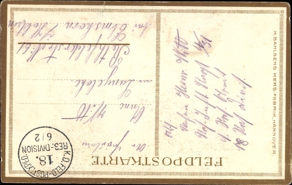 KP artysty Georgi, W., Leibniz Biscuit, reklama, Bahlsens Biscuit Factory Hanover, jeździec, żołnierz, mundur