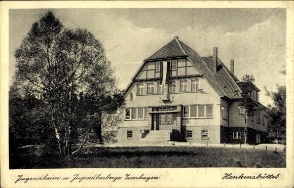 Postcard Isenhagen Hankensbüttel in Lower Saxony, youth home and youth hostel