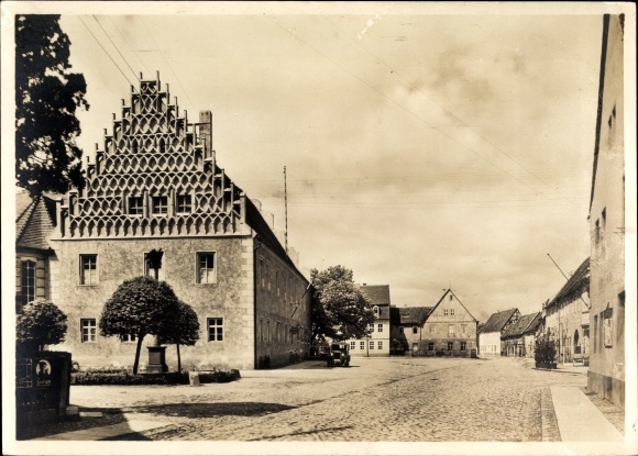 Ak Mühlberg an der Elbe, Rathaus, Neustädter Markt