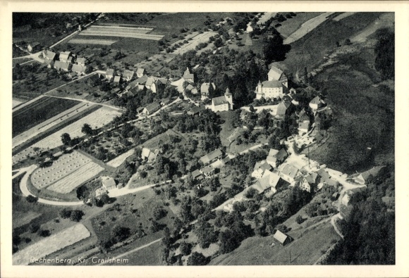 Postcard Rechenberg Stimpfach in Württemberg, aerial photograph