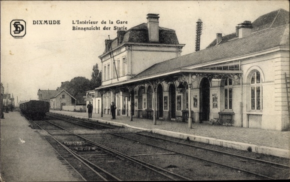 Ak Diksmuide Diksmuide West-Vlaanderen, L'Interieur de la Gare