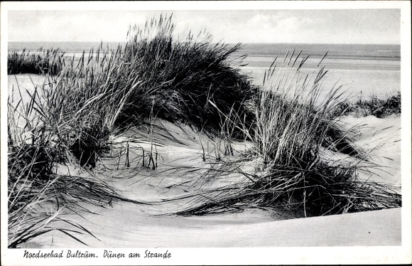 Postcard Baltrum, dunes on the beach