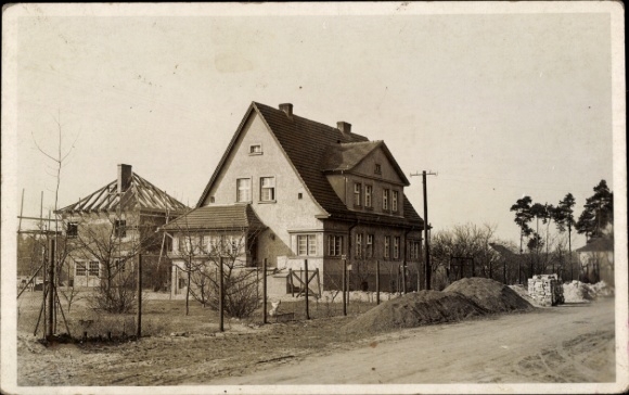 Postcard Döberitz in Havelland, house, military training area, footpath, construction site