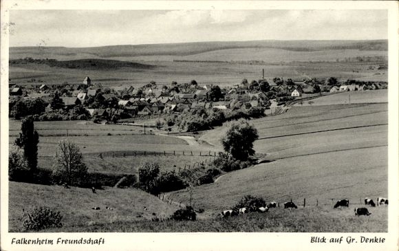 Ak Groß Denkte in Nedersaksen, Falkenheim Vriendschap, Panorama