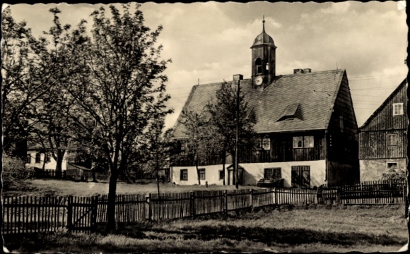 Ak Zinnwald Georgenfeld Altenberg im Erzgebirge, altes Hüttenhaus