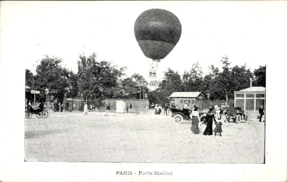 Ak Paris XVII., Luchthaven Porte Maillot, Ballon
