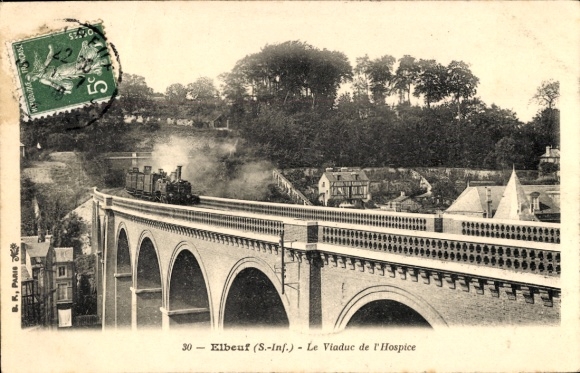 Ak Elbeuf Seine-Maritime, Das Hospiz-Viadukt