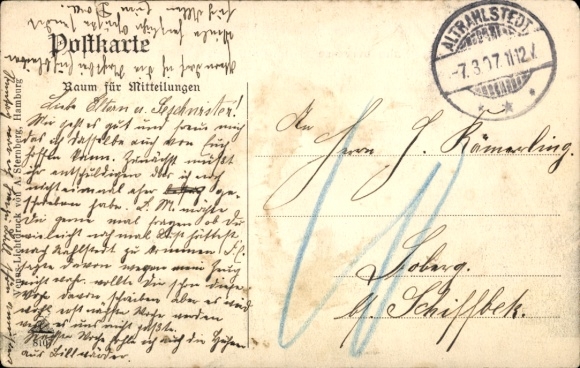 Postcard Hamburg Wandsbek Rahlstedt Altrahlstedt, Bahnhofstraße