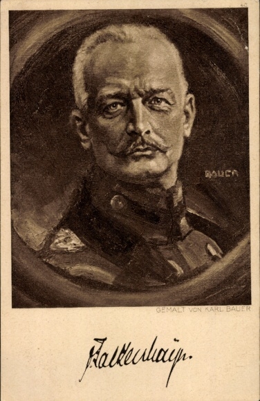 Artist PC Bauer, Karl, General Erich von Falkenhayn, portrait