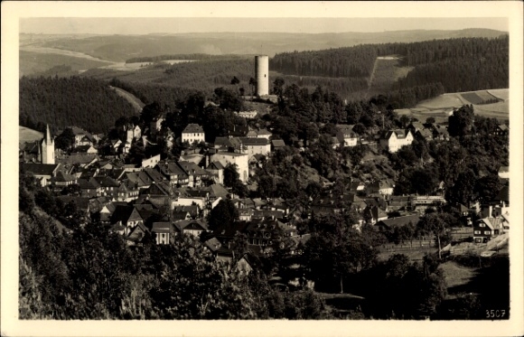 Ak Bad Lobenstein in Thüringen, Blick vom Geheeg