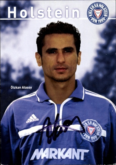 Autograph card footballer Ötzkan Atasoy, Holstein Kiel, autograph