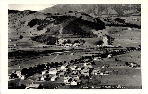 Postcard Rieden am Forggensee Allgäu, aerial photograph