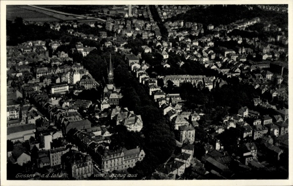 Postcard Giessen Gießen on the Lahn Hesse, aerial photograph