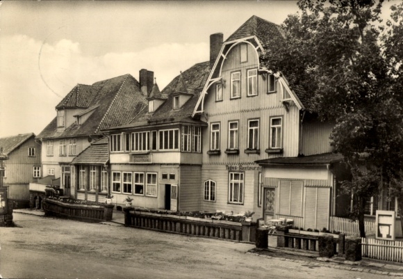 PC Schierke Wernigerode in the Harz Mountains, PC with several old houses, quiet street, somewhat be...