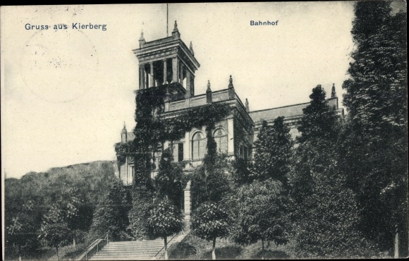 Ak Kierberg Brühl in Westfalen, Bahnhof