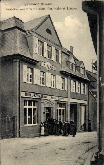 Postcard Simmern in the Hunsrück, Hotel Restaurant zum Hirsch