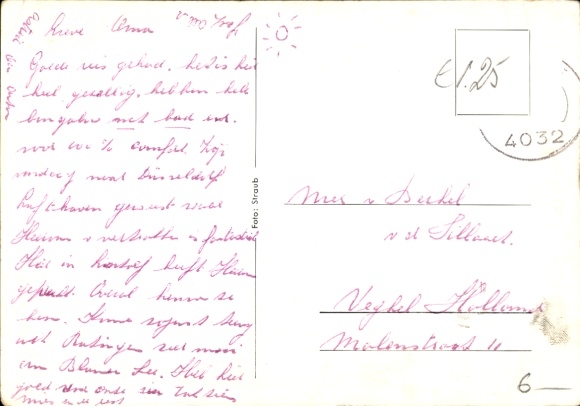 Postcard Breitscheid Ratingen, Castle Linnep