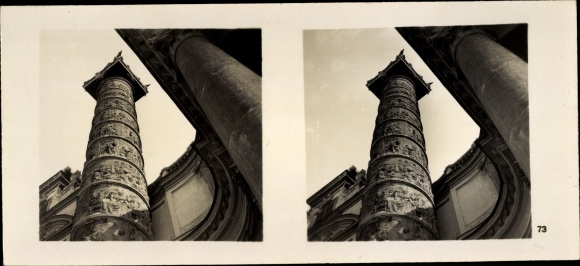 Stereo Raumbild Foto "Großdeutschlands Wiedergeburt", Nr. 73, Wien, Turm der Karlskirche