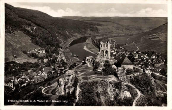 Ak Traben Trarbach an der Mosel, Ruine Grevenburg, Grafenburg