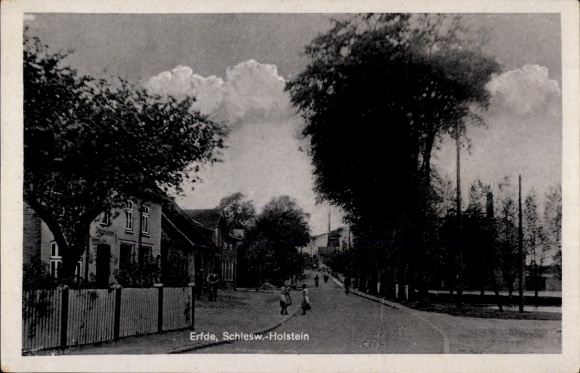 Ak Erfde in Sleeswijk-Holstein, straatbeeld in de stad