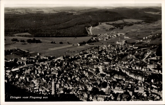 Ak Ebingen Albstadt in Württemberg, Fliegeraufnahme