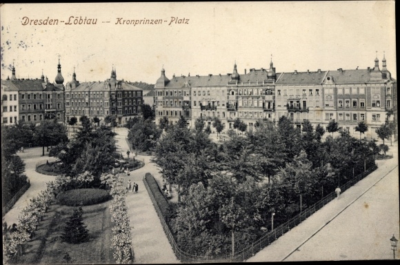 Briefkaart Dresden Löbtau, Kronprinzen Platz