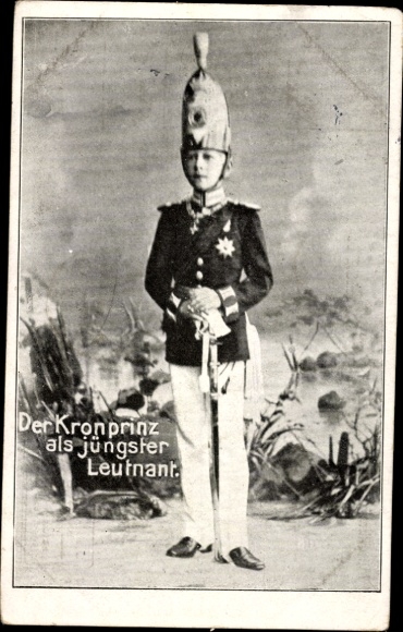 Ak Kronprinz Wilhelm von Preußen, Als jüngster Leutnant