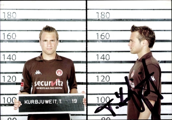 Autogrammkarte Fußballer Tobias Kurbjuweit, FC St. Pauli, Autogramm