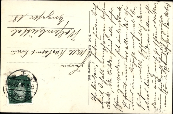 Postcard Beedenbostel in Lower Saxony, commercial building Löffler, Gardinenstrasse