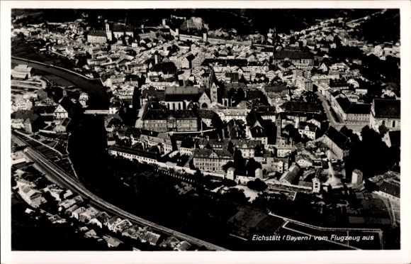 Postcard Eichstätt in Upper Bavaria, aerial photograph