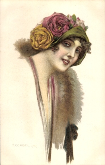 Artist Postcard Corbella, T., portrait of a Woman, 118 - 3