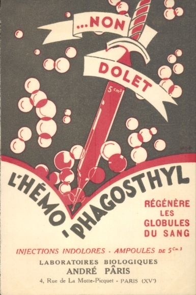 Ak Paris XV., Hemo-Phagosthyl, André Biologische Laboratoria