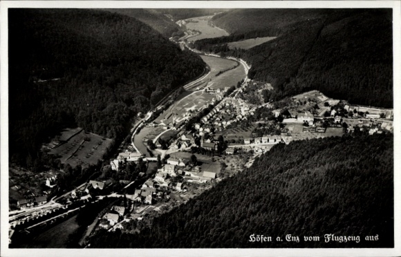 Postcard Höfen an der Enz Black Forest, aerial photograph