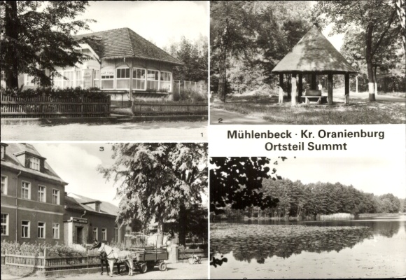 Postcard Mühlenbeck district Summt Oberhavel, Café Summter See, restaurant, pavilion