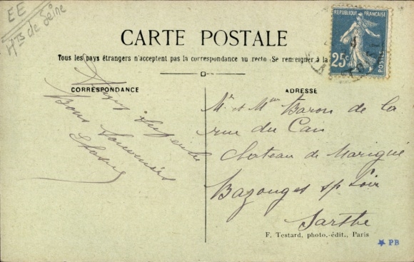 Postcard Meudon Hauts de Seine, street in Rue de la République, shops, people