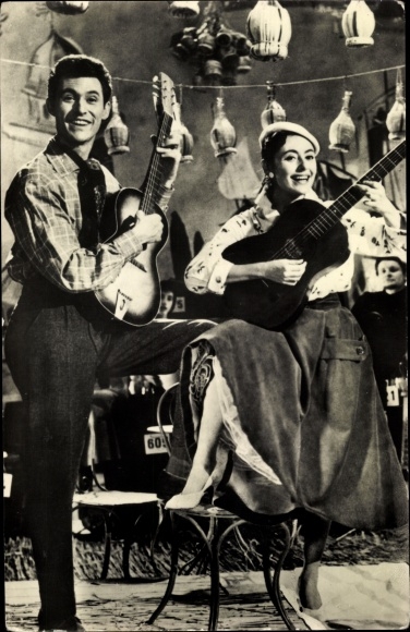 Postcard Actors Caterina Valente and Silvio Francesco
