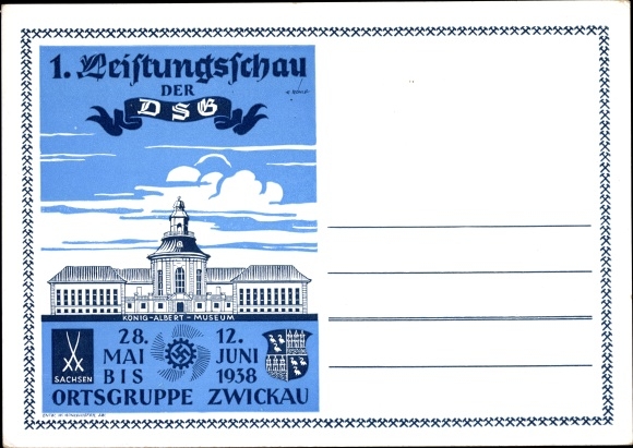 Artist PC Rohle, E., Zwickau in Saxony, 1st exhibition of the DSG 1938, King Albert Museum