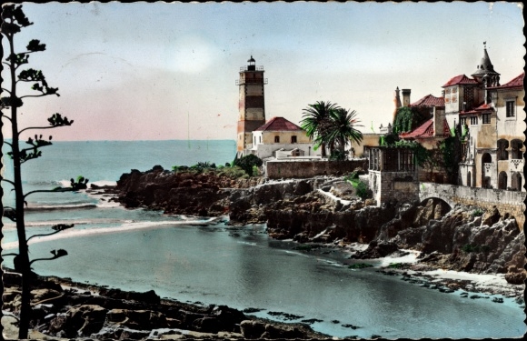 Postcard Cascaes Cascais Portugal, Farol de Santa Marta