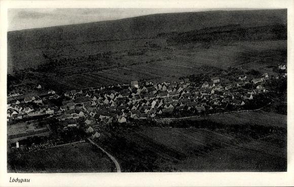Ak Löchgau in Württemberg, Luftaufnahme