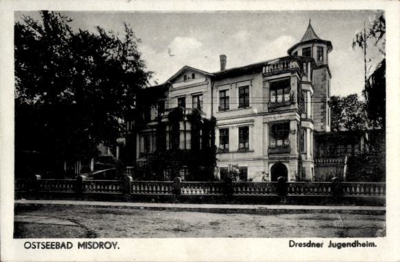 Postcard Międzyzdroje Misdroy Pomerania, Dresden Youth Home