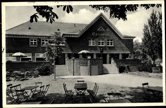 Ak Spreetal Grubschütz Kr. Bautzen, Konzert und Ballhaus Spreetal, Gartenpartie