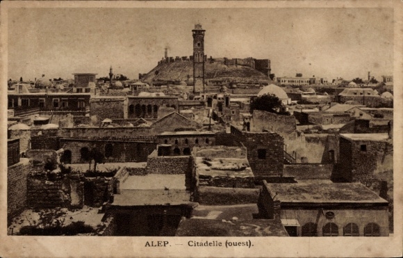 Postcard Aleppo Syria, Citadel