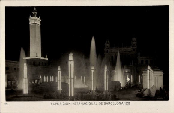 Postcard Exposicion Internacional de Barcelona 1929, Plaza del Universo