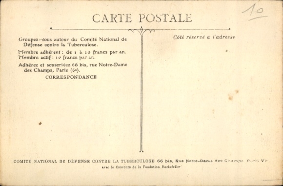 Song Postcard Le Bon Soleil, National Committee for Defense against Tuberculosis