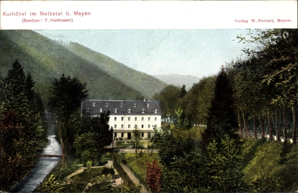 KP Mayen w powiecie Mayen Koblenz, Kurhotel im Nettetal, wł. T. Hertmanni