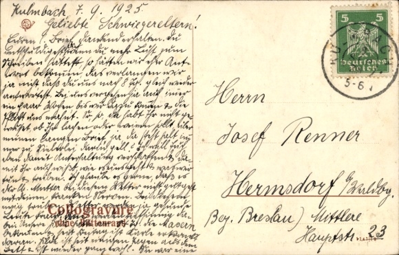 Postcard Wirsberg in the Fichtelgebirge, Werners Hotel Zur Post, carriage