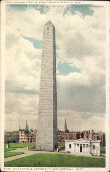 Ak Charlestown Boston Massachusetts VS, Bunker Hill Monument