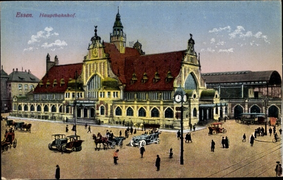 Ak Essen im Ruhrgebiet, Hauptbahnhof, Außenansicht