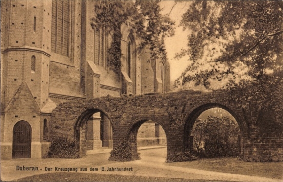 Postcard Bad Doberan in Mecklenburg, cloister from the 12th century, architecture